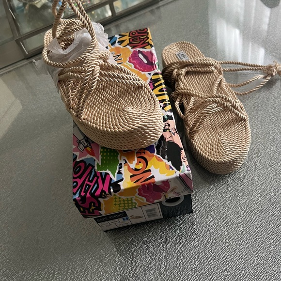 Beige Rope Sandals - Picture 3 of 4